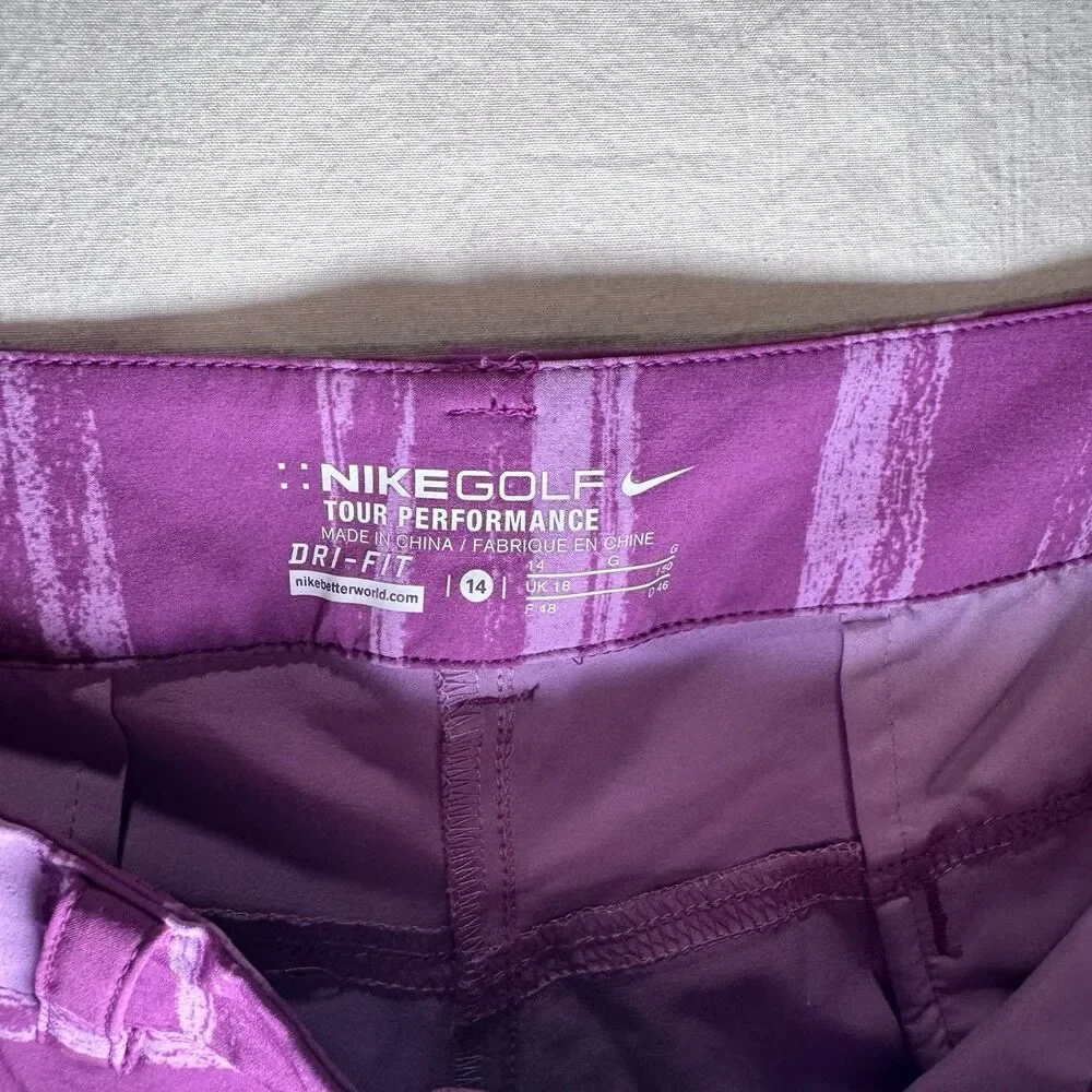 Women’s Nike Golf Tour Performance Dry Fit Women's Shorts Size 14